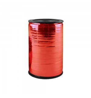 Fita Embrulho 10mmx100m Vermelho Metalizado 1 Rolo