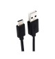 Cabo USB-A 2.0 Macho/USB-C Macho 2.0 1m Preto
