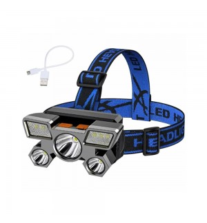 Lanterna de Cabeça LED 10W 800lm Preto/Azul