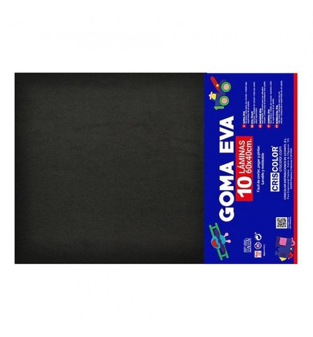 Placa de Goma EVA 40x60cm Preto 1un