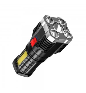 Lanterna Recarregável 1000 Lumens Preto/Prata