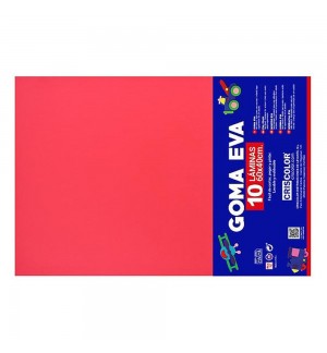 Placa de Goma EVA 40x60cm Vermelho 1un