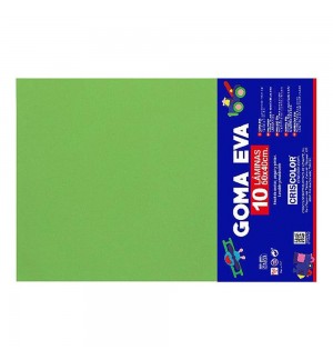 Placa de Goma EVA 40x60cm Verde Claro 1un