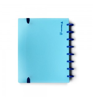 Caderno EcoSmart Classroom A5 PP Ambar Azul 100Fls