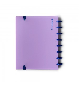 Caderno EcoSmart Classroom A5 PP Ambar Alfazema 100Fs