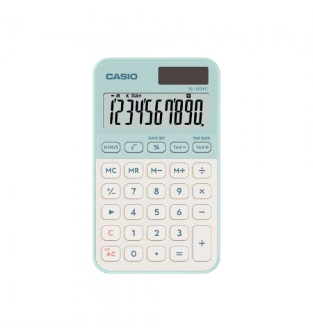 Calculadora de Bolso Casio SL-310YC-LG Verde Claro 10 Digito