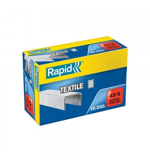 Agrafos 43/6 Textil Rapid Cx10000un