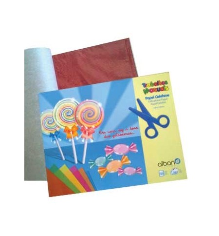 Papel Celofane 24x31cm Sortido Bloco 20 Folhas