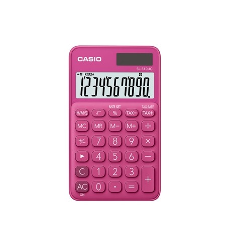 Calculadora de Bolso Casio SL310UCRD Vermelho 10 Digitos