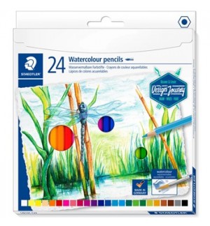Lápis Cor Aguarelável 24un Cx Metal STAEDTLER 14610C M12