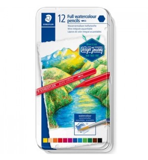Lápis Cor Aguarelável 12un Cx Metal STAEDTLER 14610G M12