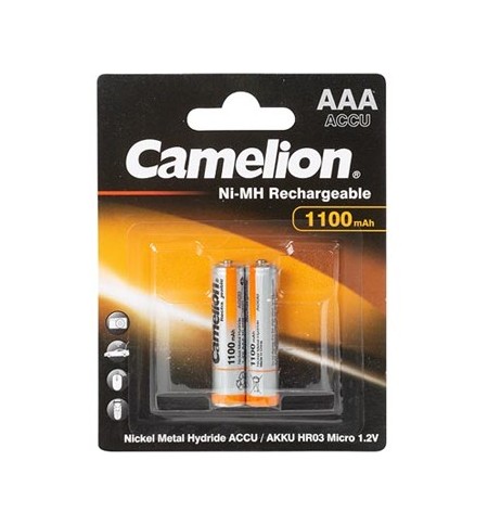 Pilhas Recarregáveis AAA 1.2V 1100mAh 2un