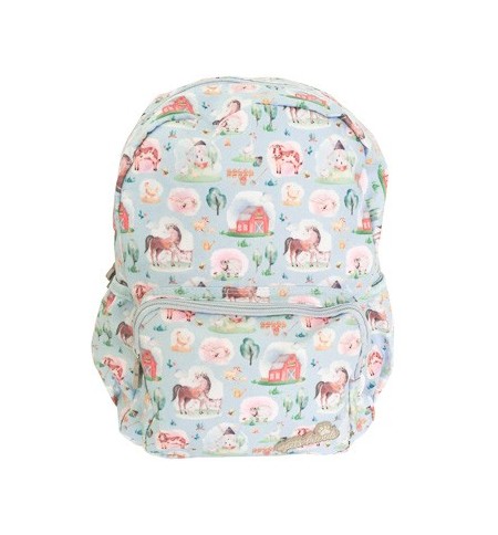 Mochila Infantil Ambar Pets Friends Farm Azul 15L