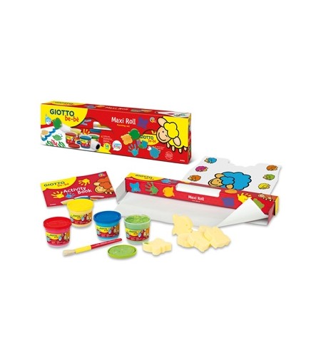 Guache Pintura Dedos 150mlx04 + Maxi Rolo Giotto Be-Be