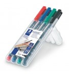 Marcador Permanente Fino Lumocolor 318 0,6mm 4 Cores 4un