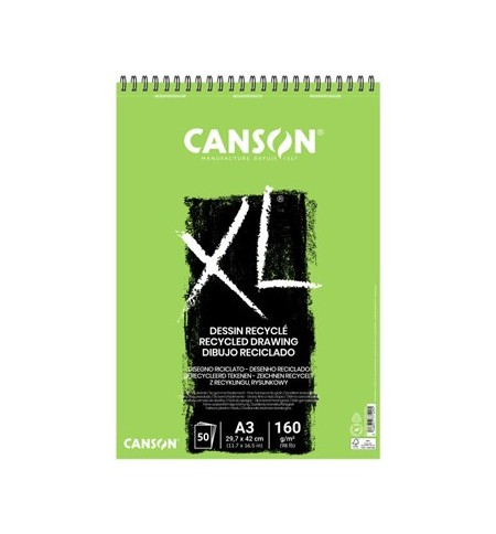 Bloco Espiralado Canson XL Recycle A3 160g 50Fls