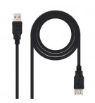 Cabo USB-A 2.0 Macho / Fêmea 3m Preto