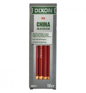 Lápis Dermatográfico Dixon Marker Vermelho Cx 12un