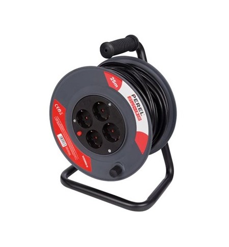 Cabo Extensão Elétrica com 25m Desenrolador e 4 Tomadas