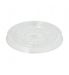 Tampa PET Redonda 9,5cm Transparente Rasa C/Orificio 50un