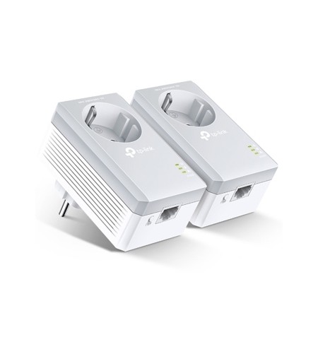 Kit PowerLine 600Mbps RJ45 c/Pass-Through 2un