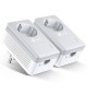Kit PowerLine 600Mbps RJ45 c/Pass-Through 2un