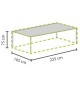Cobertura de Exterior para Mesas Até 220cm - 225x105x75cm