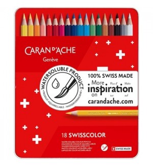 Lápis Cor Aguarelável 18un Cx Meta Caran DAche Swisscolor