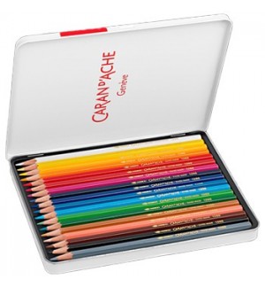 Lápis Cor Aguarelável 18un Cx Metal Caran DAche Fancolor