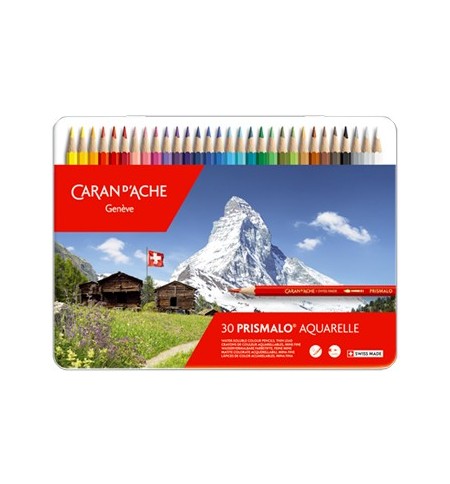 Lápis Cor Aguarelável 30un Cx Metal Caran DAche Prismalo