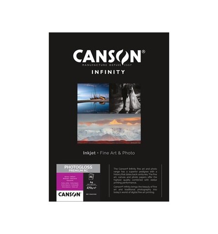 Papel A4 270g Canson Infinity Photo Gloss Premium RC 25Fls