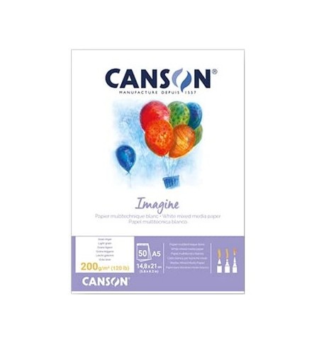 Bloco Desenho Canson Imagine Fino A5 200g 50Fls