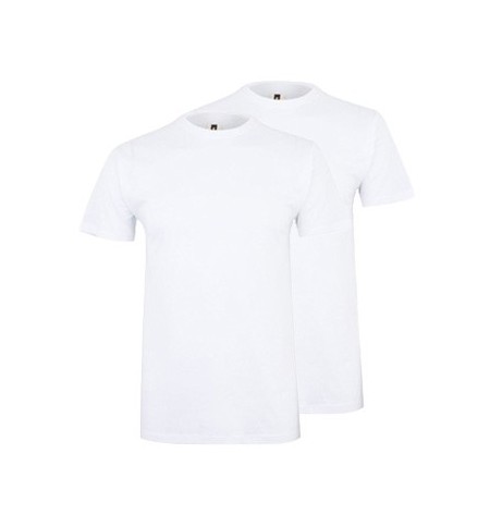 T-Shirt Criança Algodão 155g Branco Tamanho 1/2 Pack 2un