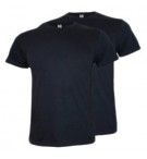 T-Shirt Adulto Algodão 190g Azul Navy Tamanho S Pack 2un