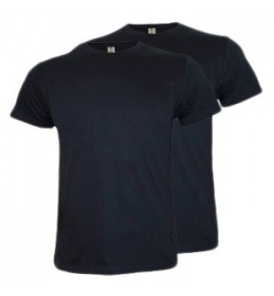 T-Shirt Adulto Algodão 190g Azul Navy Tamanho S Pack 2un