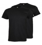 T-Shirt Adulto Algodão 155g Preto Tamanho M Pack 2un
