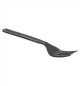 Garfos C-PLA Reutilizáveis 17cm Preto 50un