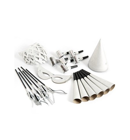 Sortido Festas Prateado para 6 pessoas