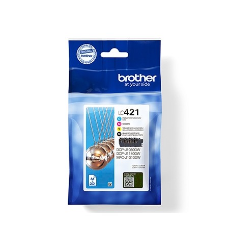 Pack Tinteiros Brother LC421VAL 4 Cores 200 Pág.