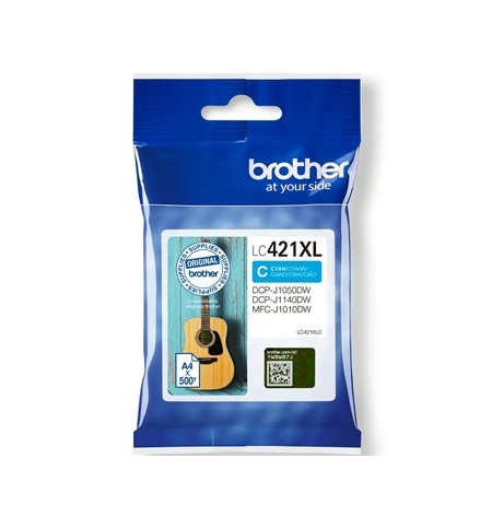 Tinteiro Brother LC421XLC Azul 500 Pág.