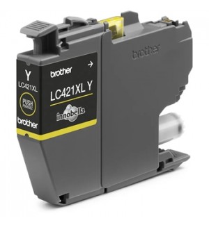 Tinteiro Brother LC421XLY Amarelo 500 Pág.