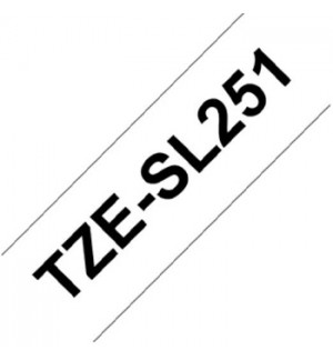 Fita Autolaminada 24mmx8mts Branco/Preto