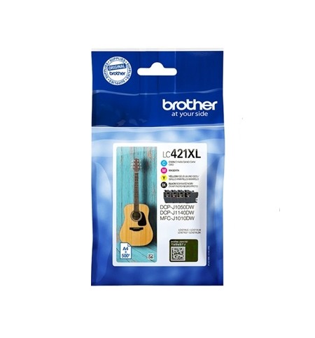 Pack Tinteiros Brother LC421XLVAL 4 Cores 500 Pág.