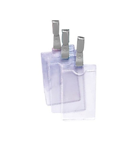 Porta-Nomes Vertical 62x108mm Mola Cinza 12un