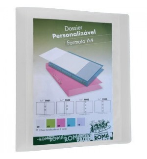 Pasta Arquivo Plástico L40 c/Bolsa 2 Argolas 310x260 Trans.