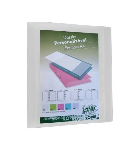 Pasta Arquivo Plástico L40 c/Bolsa 2 Argolas 310x260 Trans.