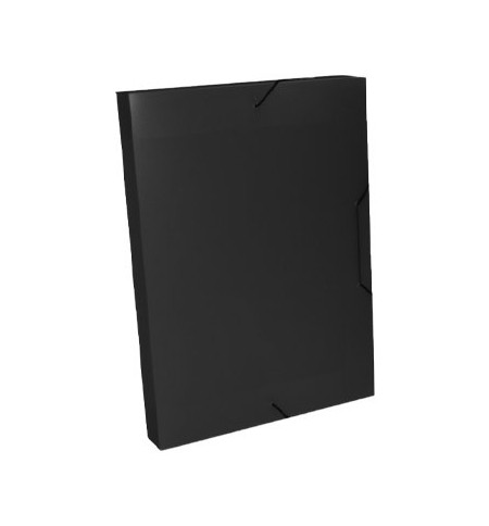 Pasta Plástico c/Elásticos A3 3 Abas L30 Preto