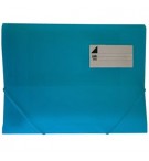 Pasta Plástico c/Elásticos A4 3 Abas Azul Translúcido