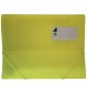Pasta Plástico c/Elásticos A4 3 Abas Amarelo Translúcido