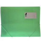 Pasta Plástico c/Elásticos A4 3 Abas Verde Translúcido